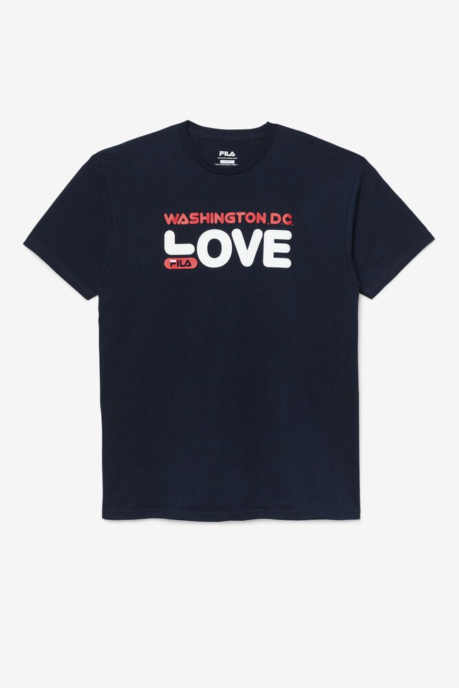 Fila T-Shirt Mens Navy Washington D.C. Love - Ireland 26418-ZJQE